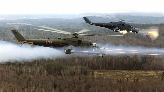 軍用ヘリコプター、Mi Mi-24、ヘリコプター、 HDデスクトップの壁紙 HD wallpaper