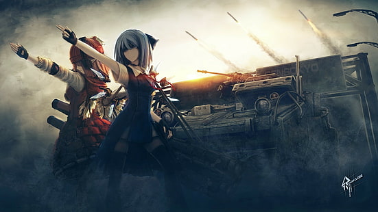 Anime, Mystia Lorelei, Cirno, Anime Mädchen, Panzer, Touhou, HD-Hintergrundbild HD wallpaper