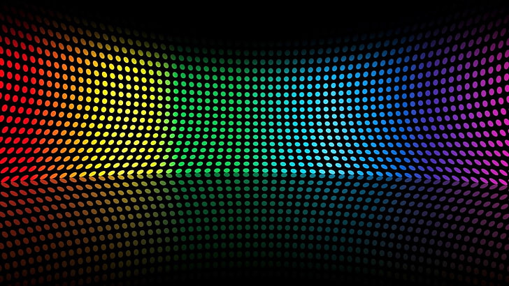 dj, gradient, colors, colorful, neon, reflection, reflected, dot, dots, HD wallpaper