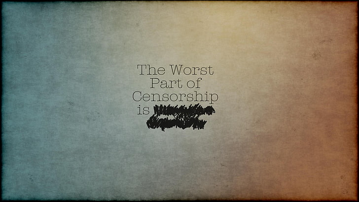 najgorszą częścią cenzury jest tekst, tekst, proste, ocenzurowane, humor, typografia, minimalizm, grunge, Tapety HD