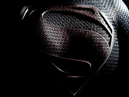 スーパーマンのロゴ、スーパーマン、マンオブスチール、スーパーマンのロゴ、 HDデスクトップの壁紙 HD wallpaper