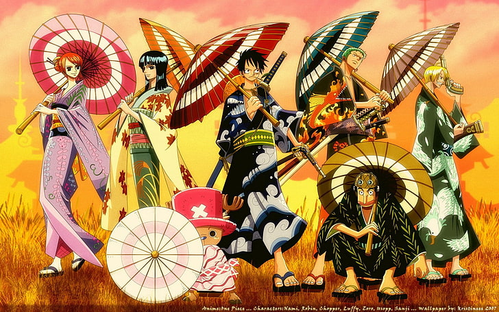 One Piece, anime, Nami, Nico Robin, Tony Tony Chopper, Monkey D.Luffy, Roronoa Zoro, Usopp, Sanji, Fond d'écran HD