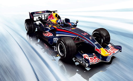 Red Bull Racing, RC F1 nero e blu, Sport, Formula 1, red bull racing, formula uno, velocità, auto, Sfondo HD HD wallpaper
