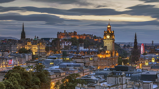Шотландия, Эдинбург, Эдинбургский замок, HD обои HD wallpaper