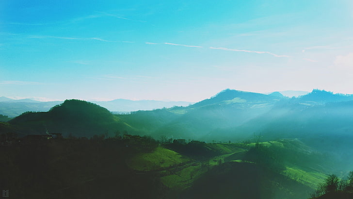 Filter, Fonta, Hill, Italy, landscape, nature, winter, HD wallpaper