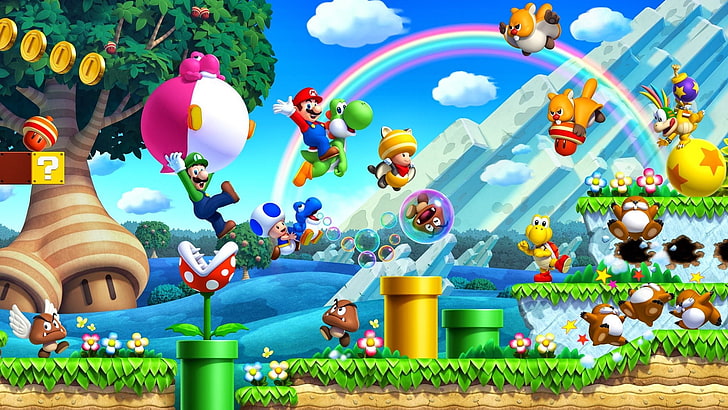 Mario, Yeni Süper Mario Kardeşler U, HD masaüstü duvar kağıdı