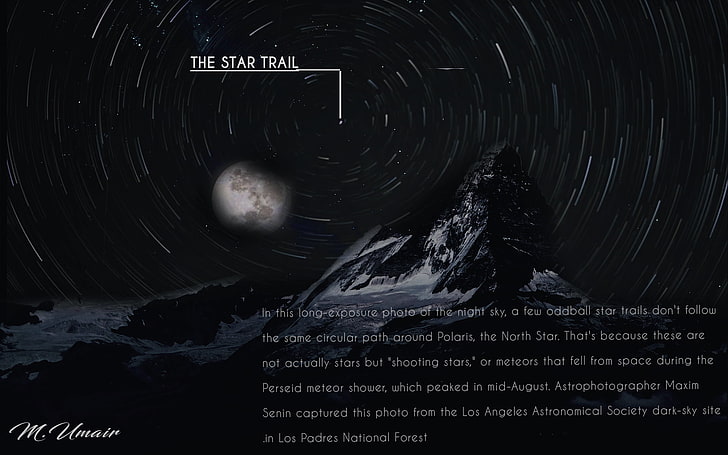 Sternspuren, Nacht, HD-Hintergrundbild