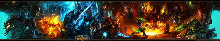 World of Warcraft Multiscreen 5760x1080 Видеоигры World of Warcraft HD Art, World of Warcraft, мультиэкран, HD обои