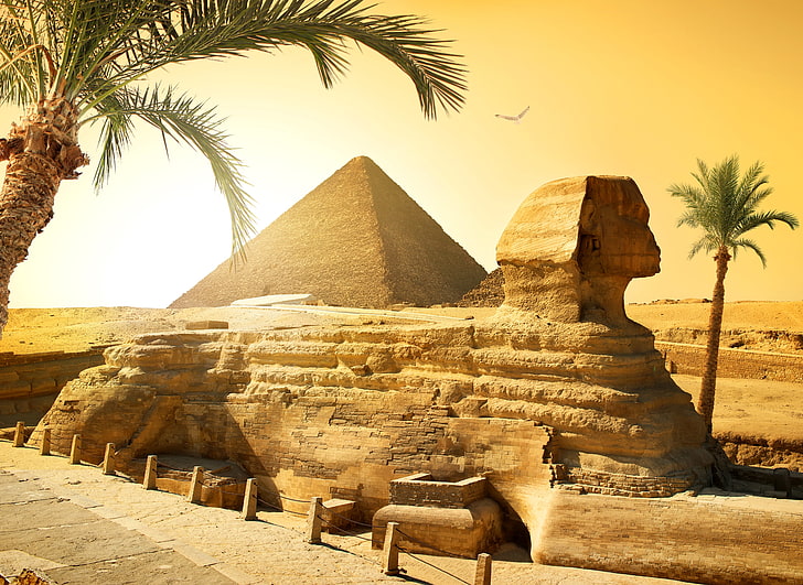 sphinx, pyramid, egpty, Others, HD wallpaper