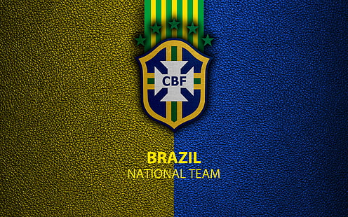 Fútbol, ​​equipo nacional de fútbol de Brasil, Brasil, emblema, logotipo, Fondo de pantalla HD HD wallpaper