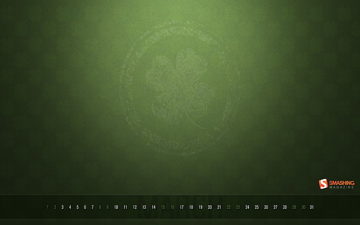 Better Luck With Beer-March 2014 calendar wallpape.., green clover wallpaper, HD wallpaper