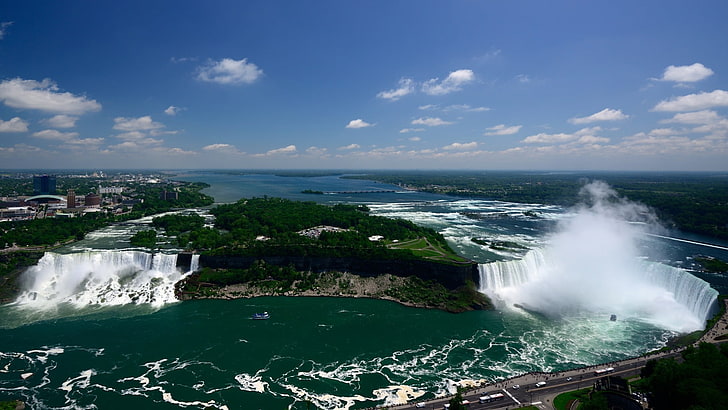 Cascate del Niagara, New York, cascata, paesaggio, Cascate del Niagara, Sfondo HD
