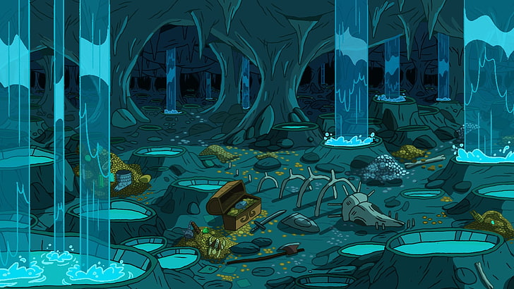 grauer Film unter dem Motto, Adventure Time, Landschaft, HD-Hintergrundbild