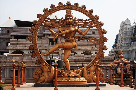 Senhor Shiva Dança Cósmica, estátua Shiva Nataraja, Deus, Senhor Shiva, shiva, dança, senhor, HD papel de parede HD wallpaper