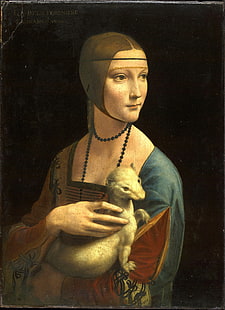 маслена живопис, произведения на изкуството, Леонардо да Винчи, HD тапет HD wallpaper