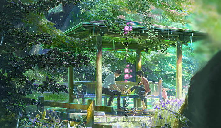 jardín, kotonoha, estado de ánimo, niwa, Fondo de pantalla HD