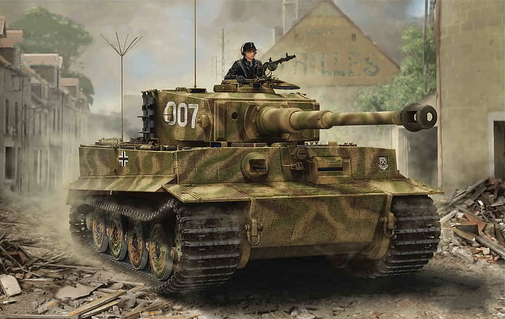 Tiger I, Late Production, The war in Europe, World war II, HD wallpaper