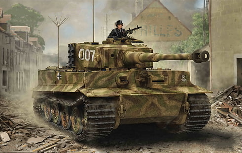 Тигър I, Късно производство, Войната в Европа, Втората световна война, HD тапет HD wallpaper