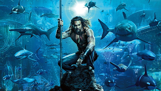 Aquaman, Jason Momoa, 4K, poster, Sfondo HD HD wallpaper