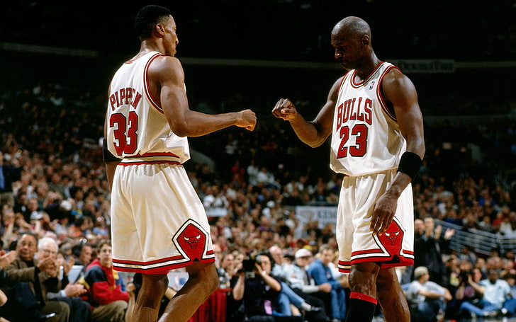 Chicago Bulls Michael Jordan, Scottie Pippen, Chicago Bulls, Michael Jordan, NBA, Basketball, HD-Hintergrundbild