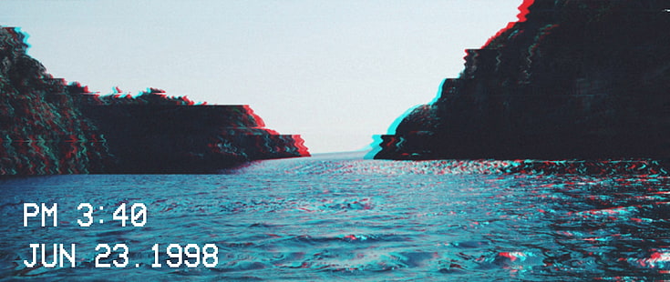 island, glitch art, 1998 (Année), Fond d'écran HD HD wallpaper