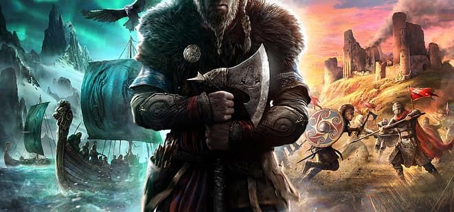 Assassin's Creed, valhalla, videogames, Vikings, Escandinávia, nórdica, mitologia nórdica, HD papel de parede HD wallpaper