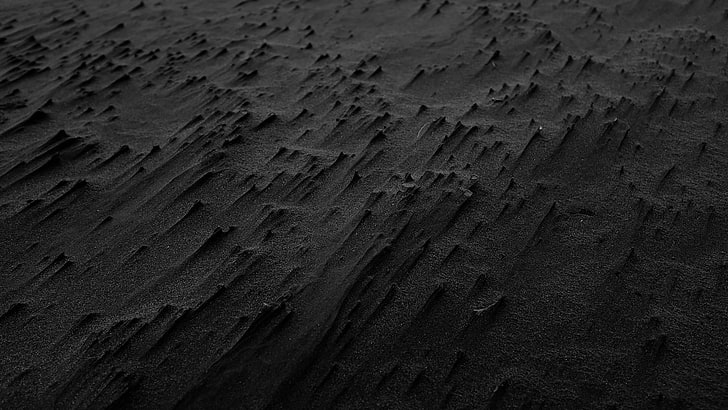 dust, photography, black, black sand, simple, HD wallpaper