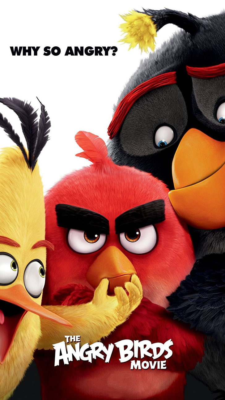 Affiche de film Angry Birds, l'affiche de film Angry Bird, films, films d'Hollywood, hollywood, animé, Fond d'écran HD, fond d'écran de téléphone