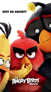 Plakat filmowy Angry Birds, plakat filmowy Angry Bird, filmy, filmy z Hollywood, hollywood, animowany, Tapety HD HD wallpaper