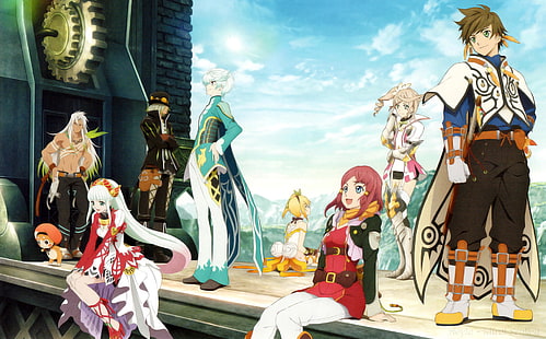 anime characters wallpaper, Tales Of, Tales of Zestiria the X, Alisha Diphda, Dezel (Zestiria), Edna (Zestiria), Lailah (Zestiria), Mikleo (Zestiria), Rose (Zestiria), Sorey (Zestiria), Zaveid (Zestiria), HD wallpaper HD wallpaper