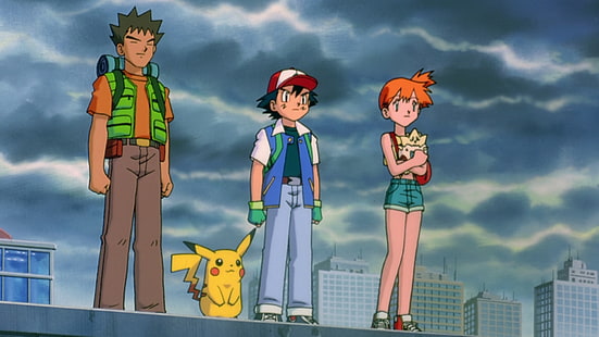 Película, Pokémon: La primera película, Ash (Pokémon), Brock (Pokémon), Misty (Pokémon), Pikachu, Togepi (Pokémon), Fondo de pantalla HD HD wallpaper
