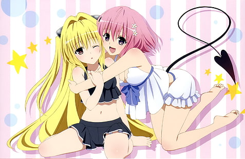 Goldene Dunkelheit, Momo Velia Deviluke, To Love-ru, Anime Girls, HD-Hintergrundbild HD wallpaper
