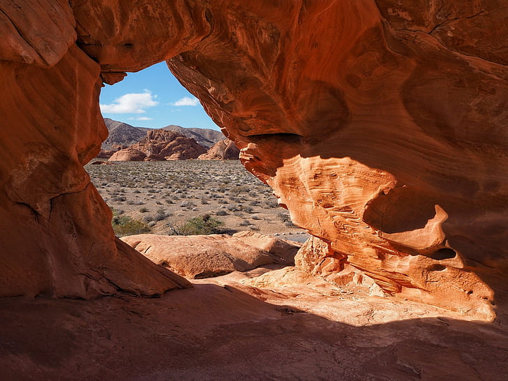 grotte, désert, Fond d'écran HD