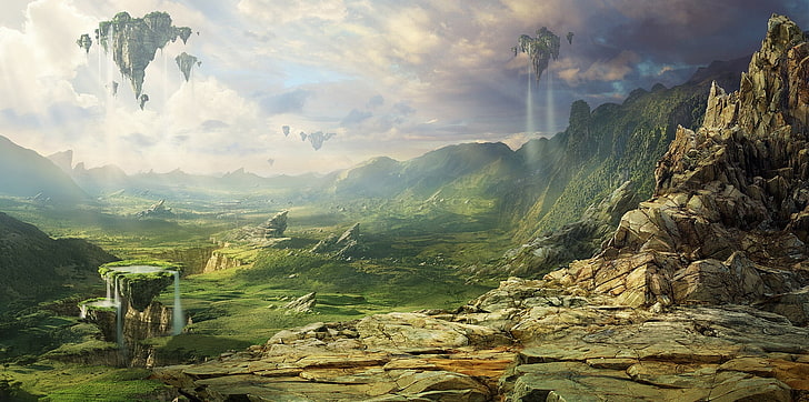 krajobrazy grafika photomanipulation 1600x795 Gry wideo World of Warcraft HD Art, Landscapes, artwork, Tapety HD