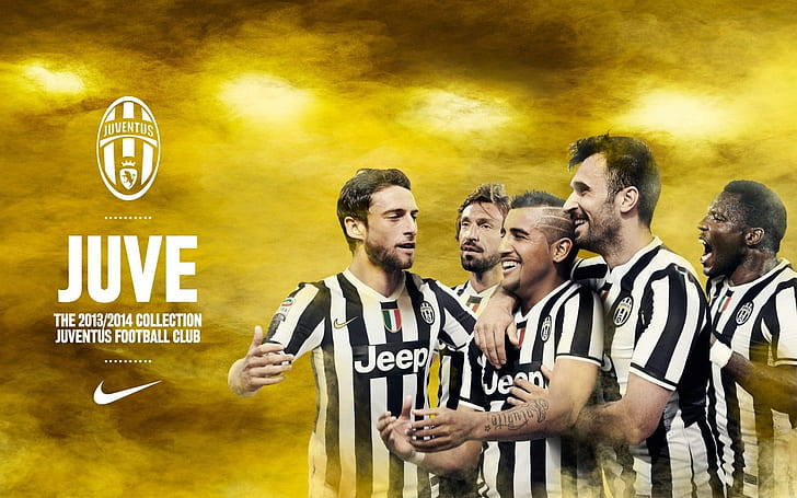 Giocatori felici della Juventus, poster della juve, juventus, Sfondo HD