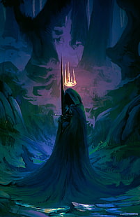 fantasy art, artwork, Nazgûl, Il Signore degli Anelli, Sfondo HD HD wallpaper