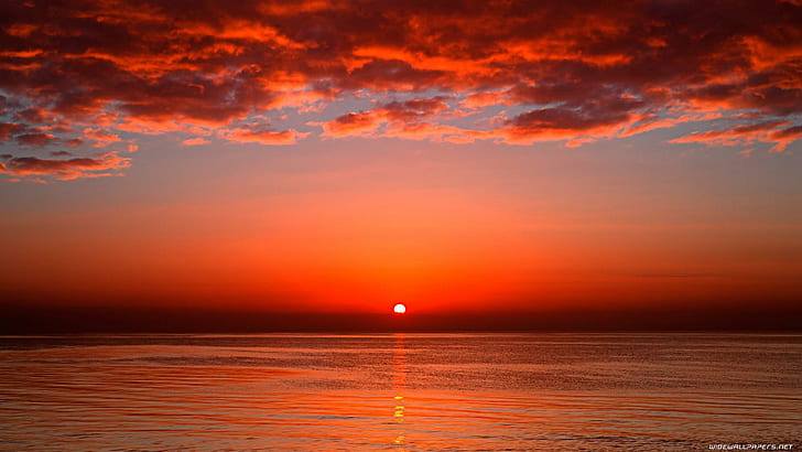 Sunset Nature Widescreen, sunrise - sunset, nature, sunset, widescreen, HD wallpaper