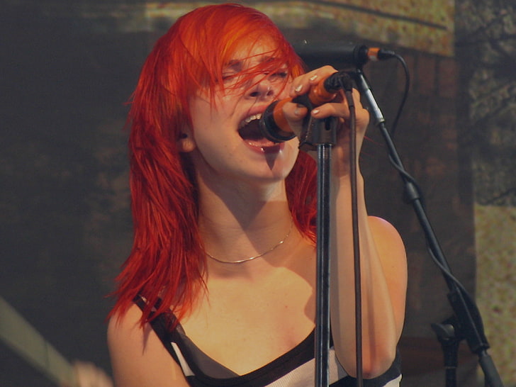 hayley williams paramore women music redheads celebrity singers music bands microphones Entertainment Music HD Art , paramore, Hayley Williams, HD wallpaper