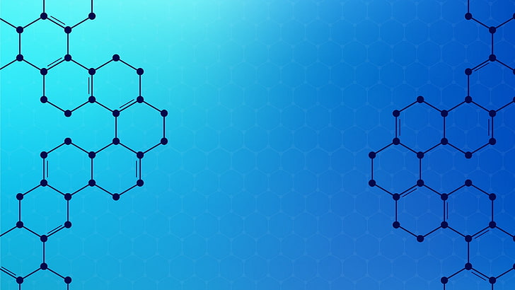 honeycomb, hexagon, network, mesh, blue, HD wallpaper