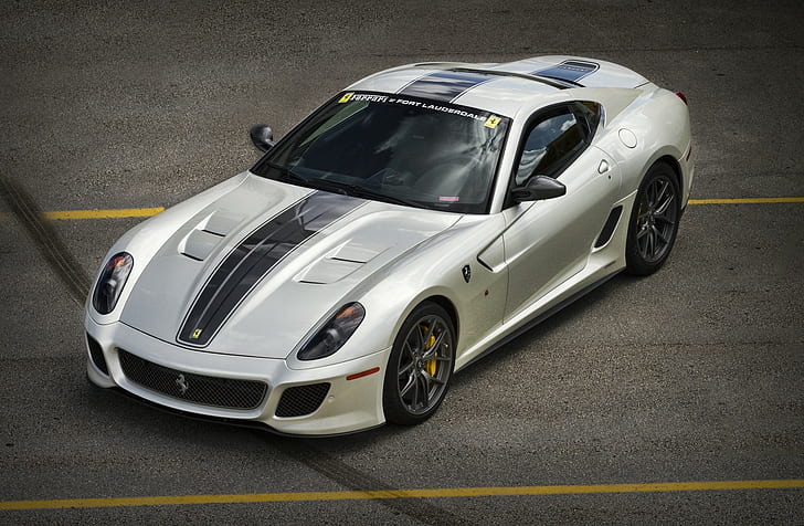 Ferrari, 599, GTO, Ferrari, 599, GTO, silver, Ferrari 599 GTO, gray, HD wallpaper