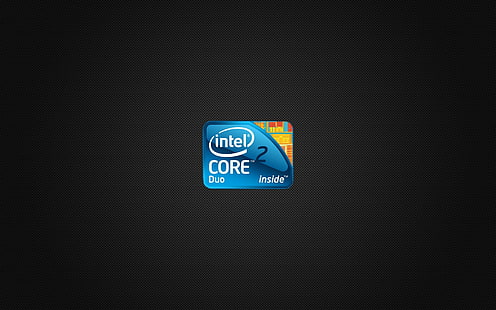 Procesor, procesor, Intel, rdzeń, niebieski, czarny, logo, Tapety HD HD wallpaper