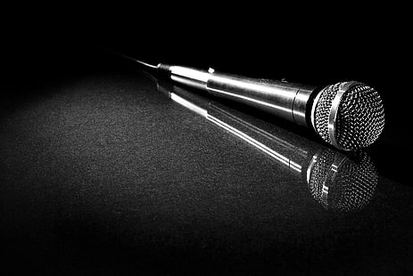 microphone, white and black, ground floor, HD wallpaper HD wallpaper