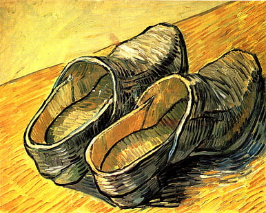chaussures, Vincent van Gogh, Arles, une paire de sabots en cuir, Fond d'écran HD HD wallpaper