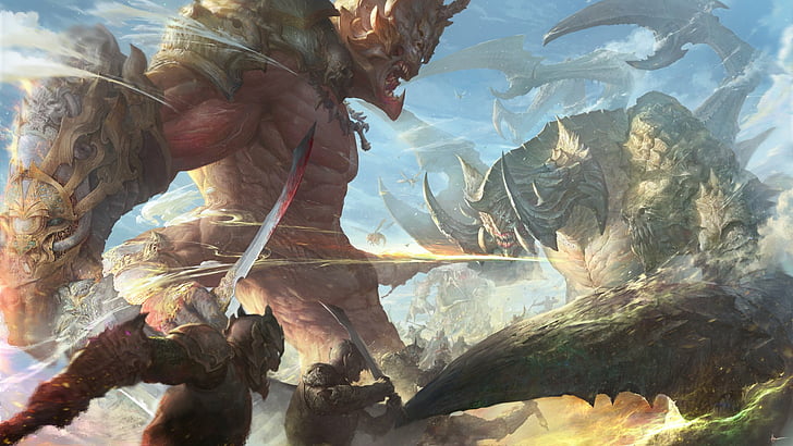 Fantasy Battle Axe Creature Dwarf Giant Orc Warrior Woman Warrior Hd Wallpaper Wallpaperbetter