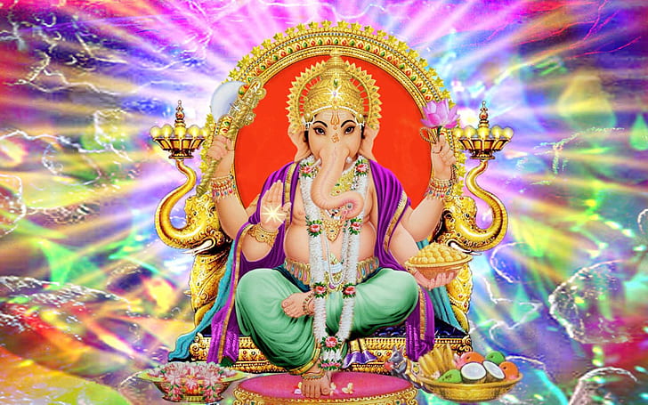 Mantram Ganesh Hindu Gods Images Wallpapers Hd 2560 × 1600, HD тапет
