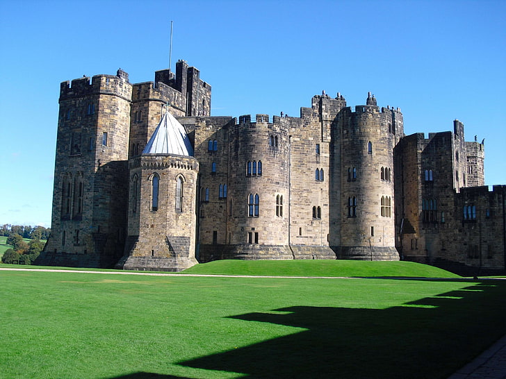 alnwick castle, architecture, castle, england, fortress, northumberland, HD wallpaper