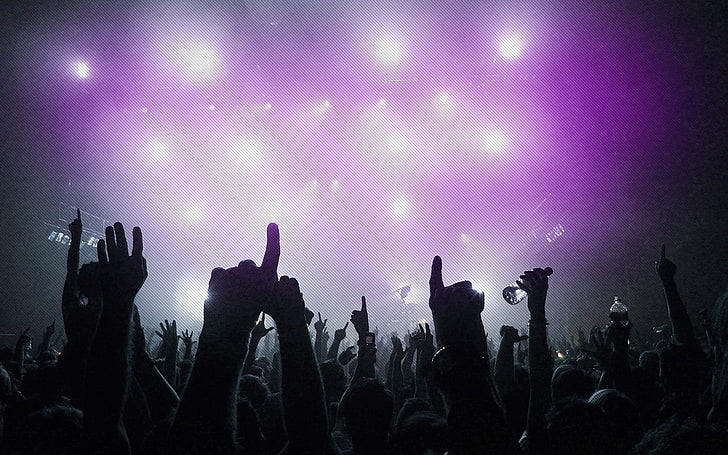 ライト手ライブロック音楽コンサート1920 x 1200エンターテイメント音楽HDアート、ライト、手、 HDデスクトップの壁紙