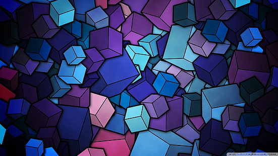 multicolored cubes wallpaper, abstract, HD wallpaper HD wallpaper