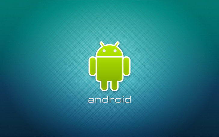 Рекламен тапет за Android-Hi-Tech, зелена илюстрация с лого на Android, HD тапет