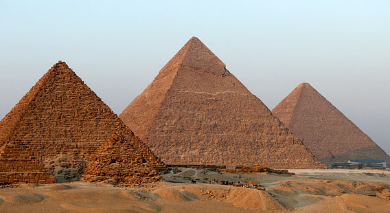 arkitektur, forntida, Egypten, Afrika, Pyramiderna i Giza, HD tapet HD wallpaper